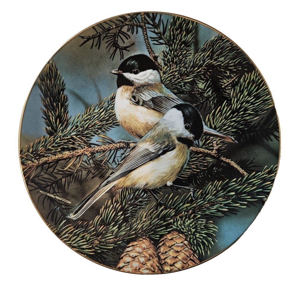 Portraits of Exquisite Birds  "The Chickadee"  by Carl Brenders Collectors Plate